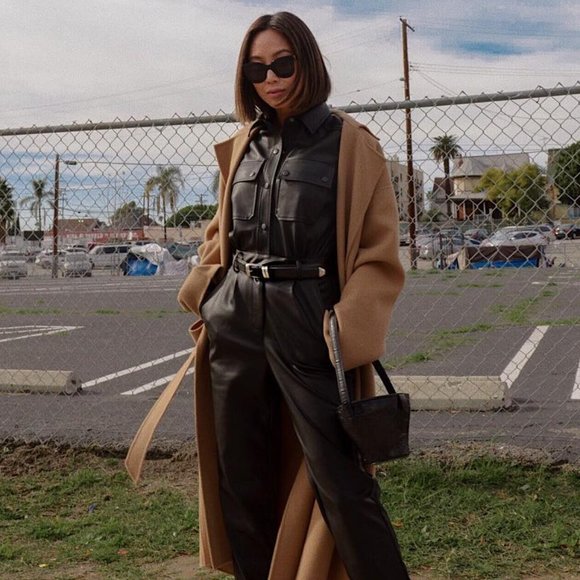 STAUD Alice Embossed Leather Top Handle Bag - Picture 4 of 11